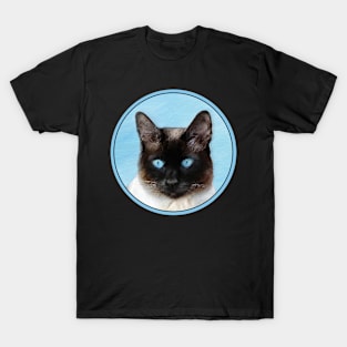 Siamese Cat Painting Original Animal Art T-Shirt